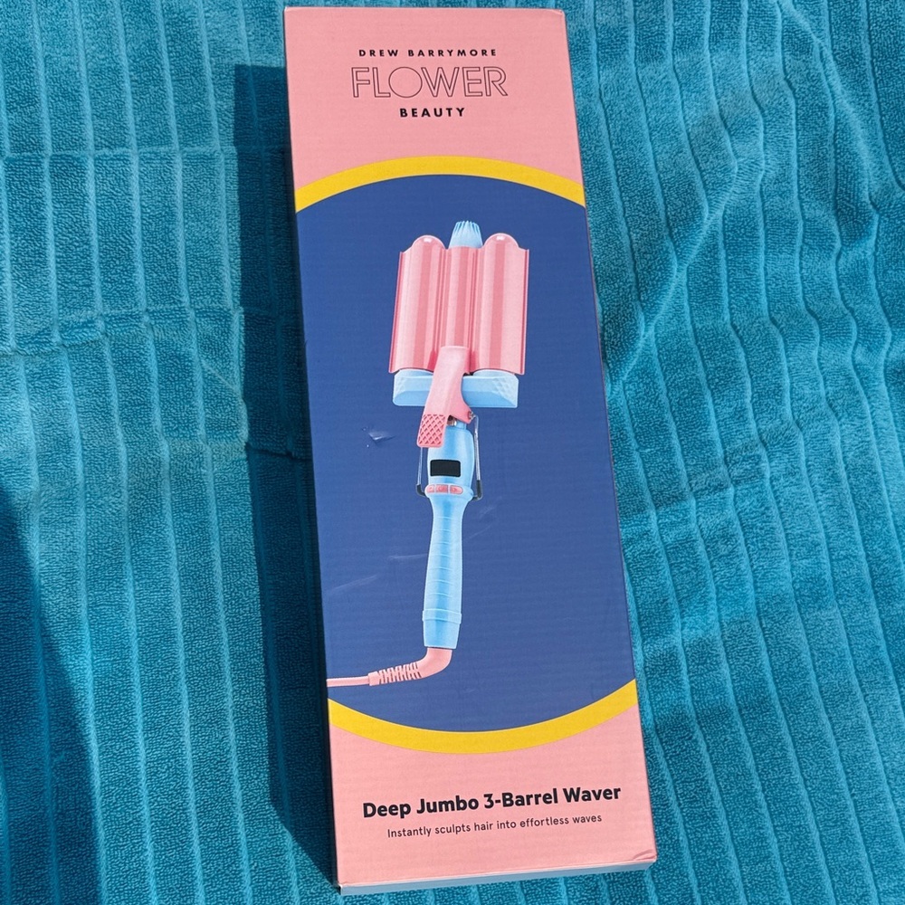 Drew Barrymore flower beauty deep jumbo three barrel waver